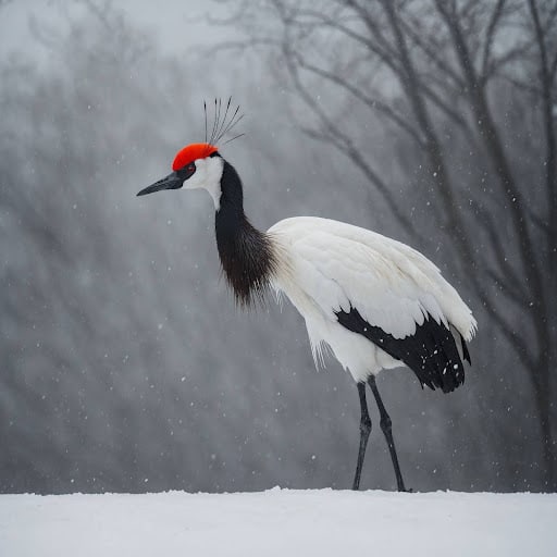 Red Crowned Crane